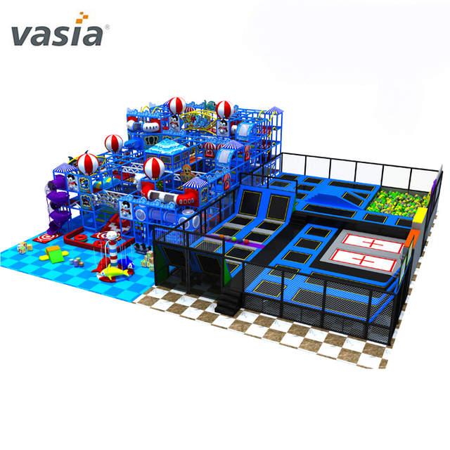 Big Commercial Soft Play Indoor Trampolines Park for Kids Adult with Foam Pits Stick Wall